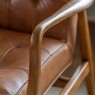 Gallery Direct Humber Mid-century Modern Armchair - Vintage Brown Leather Gallery Direct Humber Mid-century Modern Armchair - Vintage Brown Leather