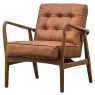 Gallery Direct Humber Mid-century Modern Armchair - Vintage Brown Leather Gallery Direct Humber Mid-century Modern Armchair - Vintage Brown Leather