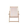 Brighton Wooden Deck Chair Clay Stripe W/ Armrest Brighton Wooden Deck Chair Clay Stripe W/ Armrest