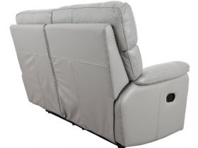 Scott leather grey 2 seater recliner sofa
