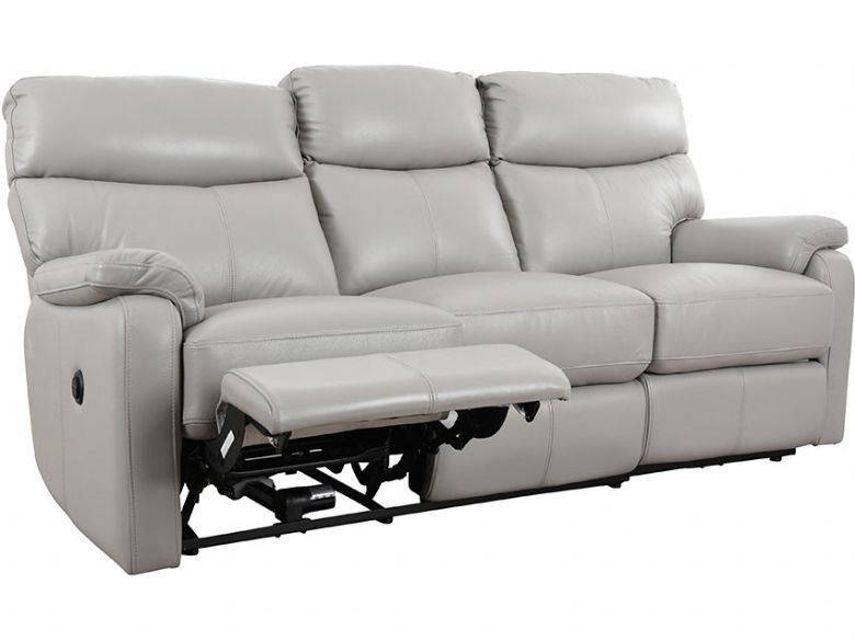 Scott leather three seater sofa with power recline function