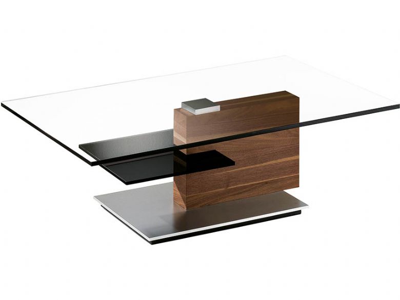 Venjakob Rectangular Coffee Table with Black Shelf