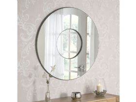Circular modern mirror at Lee Longlands