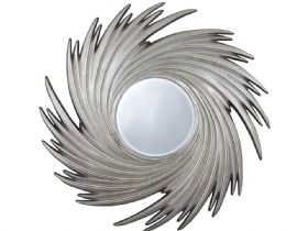 Swirl Framed Silver Mirror