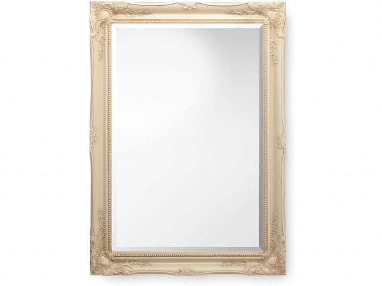 lassic Swept Frame Ornate Mirror - Ivory