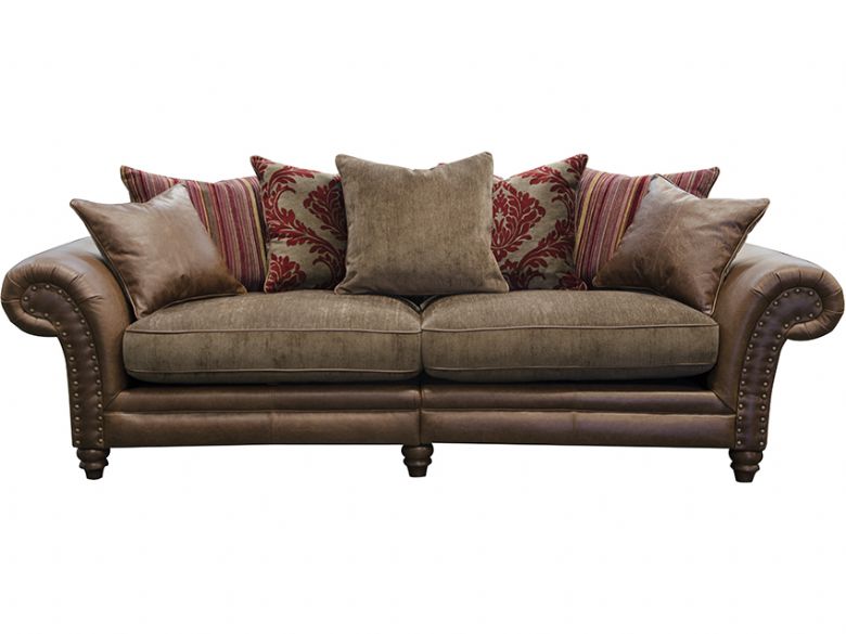 Carnegie 4 Seater Leather Fabric, Fabric And Leather Sofas Uk