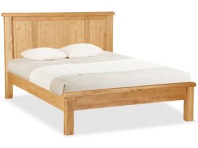 fairfax Oak 4'6 Double Panelled Bedframe available at Lee Longlands