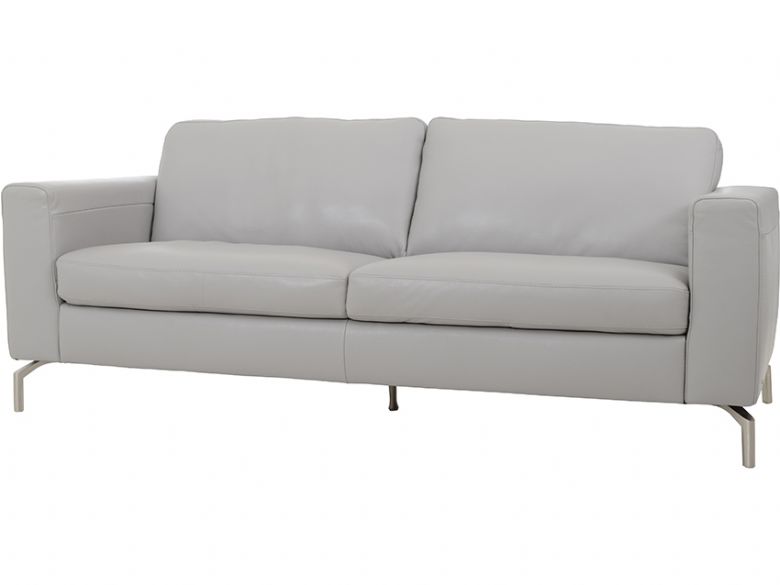 Natuzzi Editions Vitelli Leather Sofa in grey