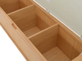 Ercl bosco storage bench with three internal compartments