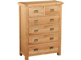 Fairfax Bedroom Oak 2 Over 4 Chest of Drawers