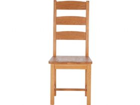 Ladder Back Chair with Wooden Seat