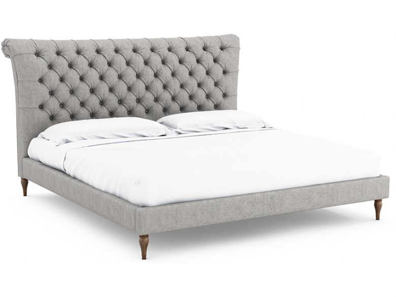 Conrad 6'0 Super King size low end bed frame in grey fabric