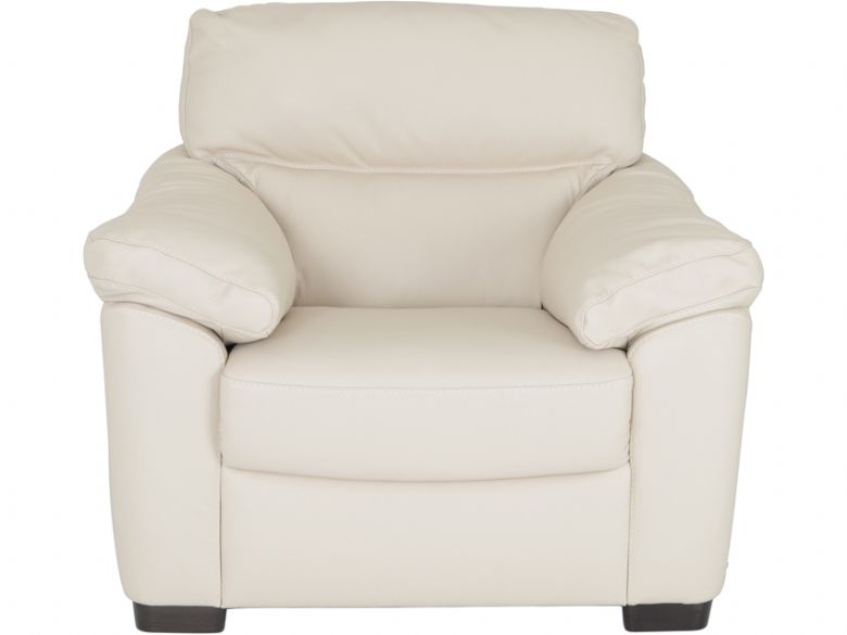 Cosmos cream leather armchair