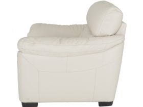 Cosmos cream leather armchair - side profile