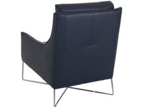 Natuzzi Editions Porto armchair in navy blue leather