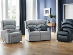 Hereford Fabric Recliner and Sofa Range in Aster Midnight