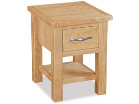 Stonehouse Oak Lamp Table With Drawer