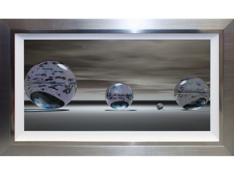 Silver Spheres Liquid Art