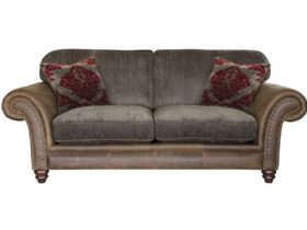Carnegie 2 Seater Leather & Fabric Sofa