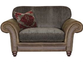 Carnegie Leather & Fabric Snuggler Chair