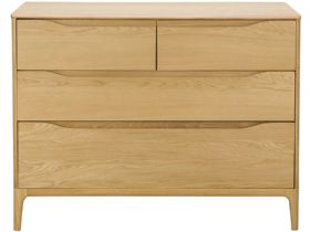 Ercol Rimini 4 Drawer Low Wide Chest Front