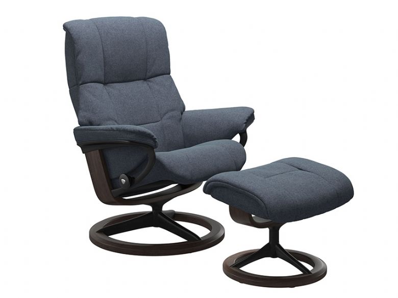 Stressless Mayfair Leather Chair & Stool Signature Base