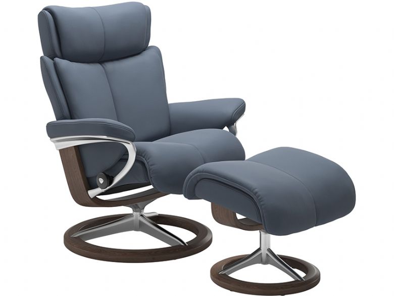 Stressless Magic Leather Chair &#038; Stool Signature Base