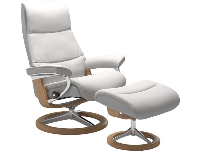 Stressless View white recliner chair available at Lee Longlands