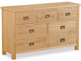 Fairfax Compact Oak 3 Over 4 Chest of Drawers
