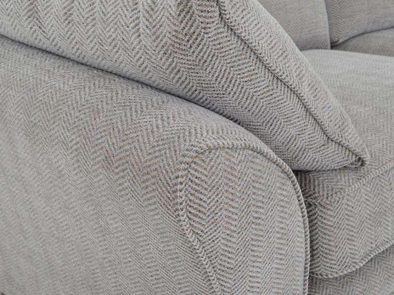 Cavan large fabric sofa in tweed ash
