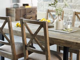Halsey reclaimed rustic dining collection