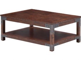 Arran industrial dark wood coffee table