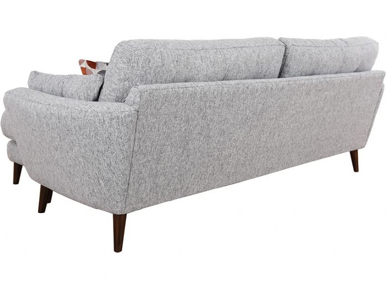 Lottie modern grey fabric lounger sofa with chaise