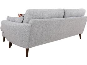 Lottie modern grey fabric lounger sofa with chaise