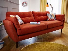 Lottie modern orange sofa available at Lee Longlands