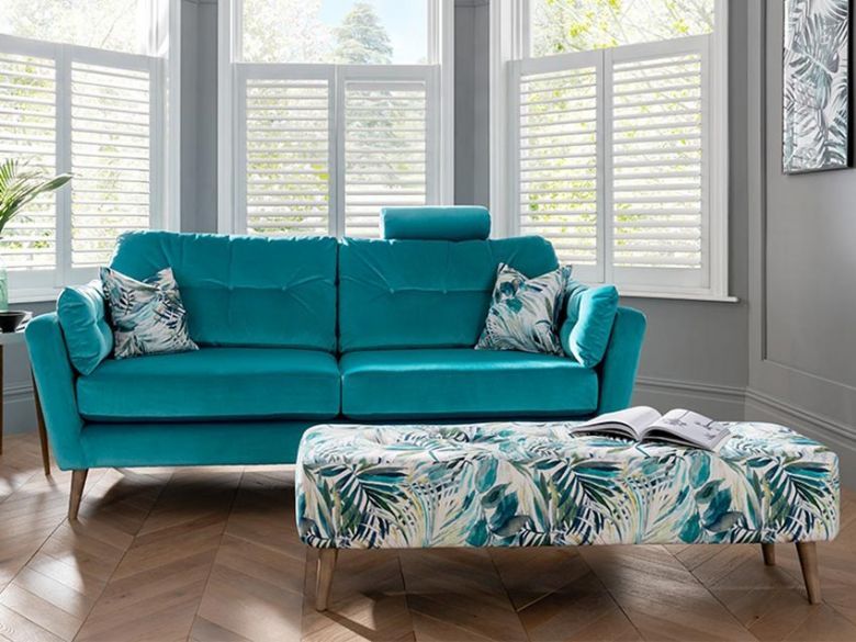 Lottie modern fabric sofa available at Lee Longlands