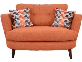 Lottie orange fabric oval cuddler available at Lee Longlands