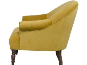Vivienne fabric chair in plush turmeric