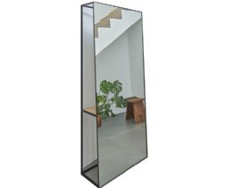 Chassis XL black free-standing mirror available at Lee Longlands
