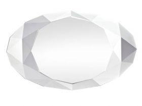Precious White angled glass mirror available at Lee Longlands