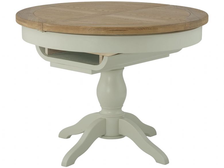 Hunningham Grand Painted Round Butterfly Extending Dining Table