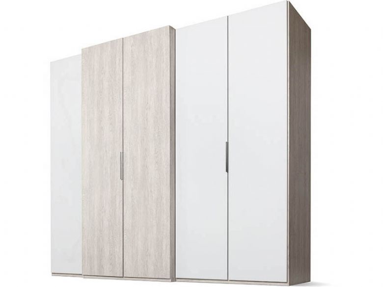 230 5 Door Left-hand Storage - Polar White/Platinum Oak Front, Platinum Oak Body