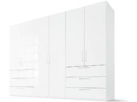 200 6 Door 3 Left/Right Drawer - High Gloss White Front, Polar White Body