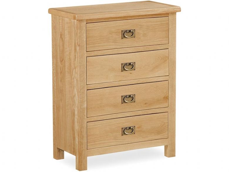 Fairfax Compact Oak 4 Drawer Chest of Drawers