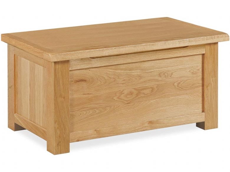 Fairfax Compact Oak Blanket Storage Box
