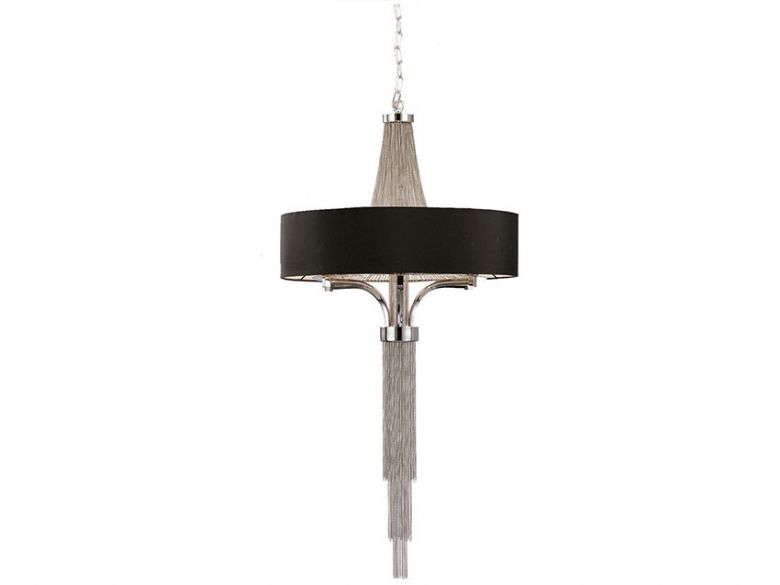 Langan Chandelier Large with Black Shade