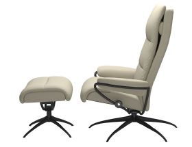 Stressless Tokyo Recliner Chair and Stool Profile