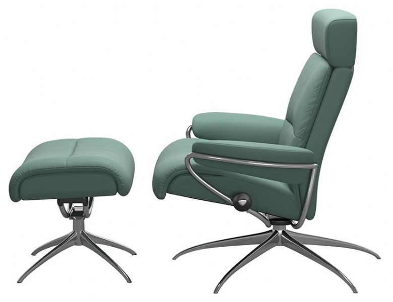Recliner Chair & Stool - Adjustable Headrest Profile