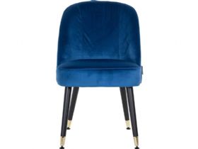 Knightsbridge Blue Dining Chair with Gold Feet