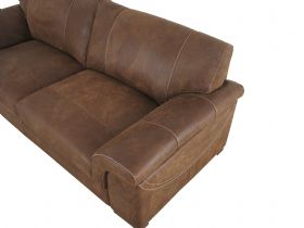 Mountback Leather 4 Seater Sofa Profile